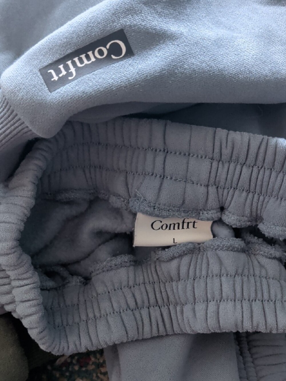 Comfrt Kids Matching Set in Light Blue Zip Up Hoodie And Joggers - Kid Size L - Picture 2 of 9
